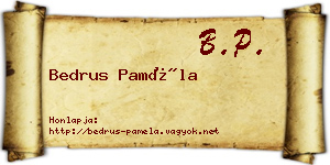 Bedrus Paméla névjegykártya